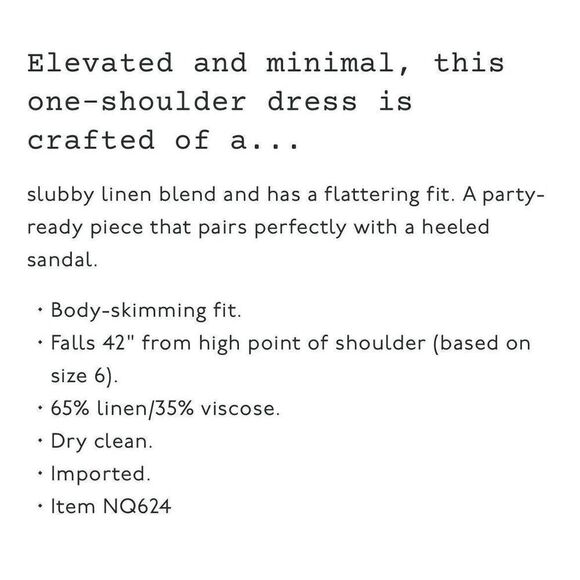 MADEWELL Midi Dress Women 2 One-Shoulder Sleeveless NEW Ivory Linen Blend NQ624 - Picture 2 of 14